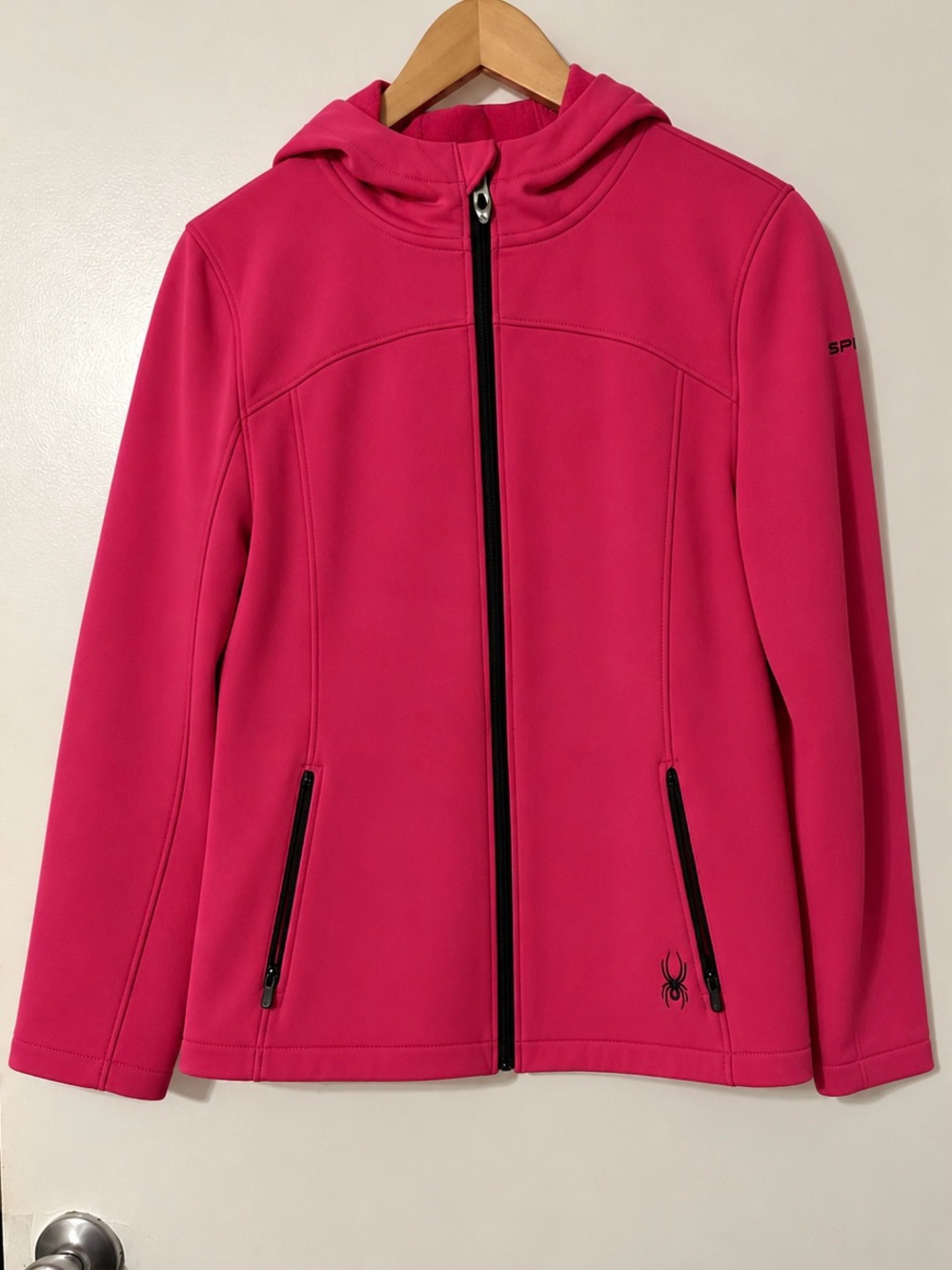 Spyder Women's Hot Pink Hooded Softshell Jacket